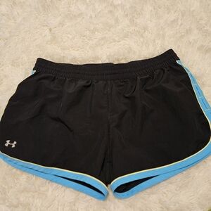 Under Armour Women's Black and Blue Shorts